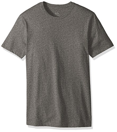 A|X Armani Exchange Men's Pima Cotton Jersey Short Sleeve Tshirt, Black/Grey Marl Babylon, M