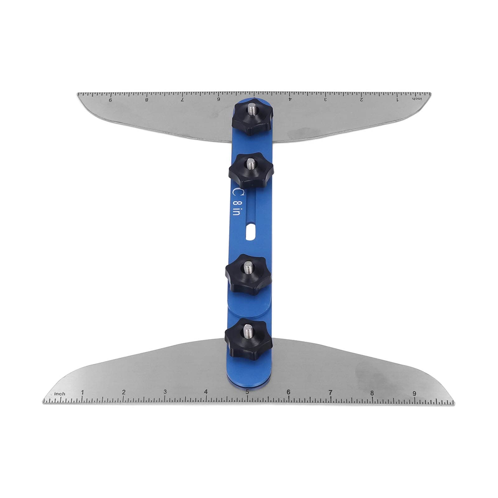 Template Stair Treads Gauge Stair Treads Gauge Tool Shelf Scribe Jig 11‑60in Measuring for Risers Shelf Drywall (Blue)