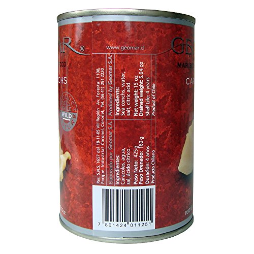 Geomar Gourmet Seafood, Sea Conchs (Caracoles), 15-Ounce Cans (Pack of 3)