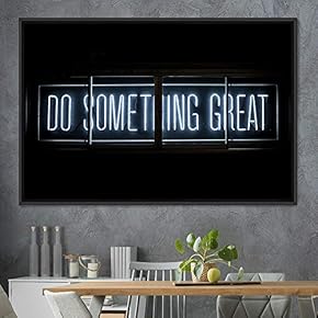 signwin Framed Canvas Wall Art Illuminated Words 3D...