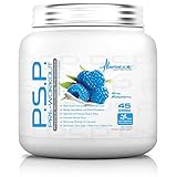 Metabolic Nutrition, PSP, Physique Enhancing Pre Workout Powder, Pre Intra Workout, Increase Muscle Pump, Stimulant Free Workout Supplement, Blue Raspberry, 360 grams (45 servings)