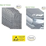 Anti-static Bag Large ESD Shielding Bags 10pcs Open Top (12X16inches) and 10pcs ziplock (5.9X7.9inches) And Antistatic Label for Motherboard Video Card LCD Screen SSD HDD Bag