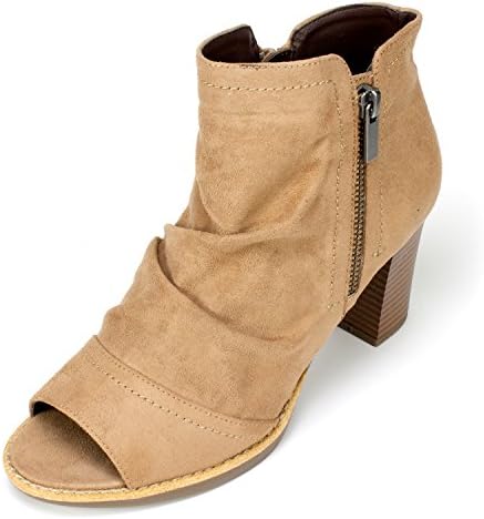 white mountain open toe booties