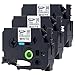 Anycolor 3 Pack Compatible with Extra Strength TZ Label Tape TZe-S241 TZ-S241 Black Print on White Laminated TZ Tape (3/4
