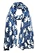 Gorgeous Elephant Print Long Scarf Shawl Sarong Blue Grey, Orange, Maroon