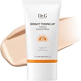Dr. G Bright Toning Up Tinted Sunscreen - SPF 45 Broad Spectrum Korean Sunscreen - For All Skin Types - Lightweight, Matte Finish - Sebum Support - Niacinamide & Vitamin C - 1.69 fl oz