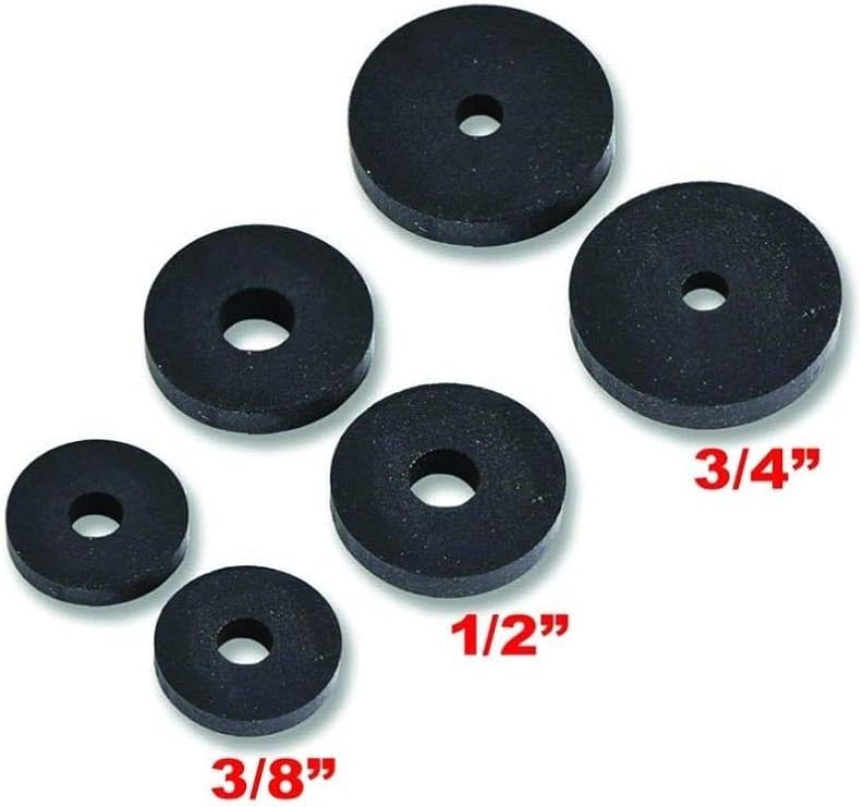 Assortment of Rubber Flat Pack of 13 Tap Washers 3/8" or 1/2" or 3/4