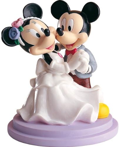 Dekoback 02-08-00150 Mickey and Minnie Mouse Bridal Couple Dancing Cake Decoration