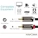 FosPower RCA Y-Adapter (10 Feet), 1 RCA Male to 2 RCA Male Long Y Splitter Digital Stereo Audio Cable for Subwoofer, Home Theater, Hi-Fi - Dual Shielded | 24K Gold Plated