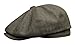 Rooster Herringbone Wool Tweed Newsboy Gatsby Ivy Cap Golf Cabbie Driving Hat