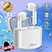Wireless Earbuds, Bluetooth Earbuds Wireless Stereo Earphones with Mic, Mini in-Ear Earbuds with Charging Case, Sports Earbuds Earpiece w/Microphone for All Smartphones Android Samsung Huawei -White