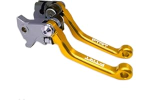 FTRT Pivot Dirt Bike Brake Clutch Levers Compatible with DR200S 2015-2019; DR250R 1996-2000; DRZ400 DRZ400S DRZ400SM 2000-2022; DJEBEL250XC 1998-2007, Gold
