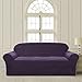 Comfy Bedding Microsuede Sofa Furniture Slipcover with Elastic Straps under Seat Cushion (Purple, Sofa)