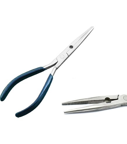OdontoMed2011 6" Rainbow Stainless Steel Needle Nose Fishing Pliers – Hook Remover With Built-in Cutter