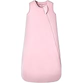 Mosebears Unisex Rayon Made from Bamboo Sleep Sack with 2-Way Zipper,2.5 Tog Baby Winter Sleep Sack (Blush,18-36 Months)