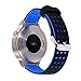 Moretek 18mm Quick Release Silicone Watch Replacement Band Wrist Straps for Huawei Watch / Huawei Fit / Withings Activite or Compatible With Any 18mm Traditional Watch Use (Black Blue)
