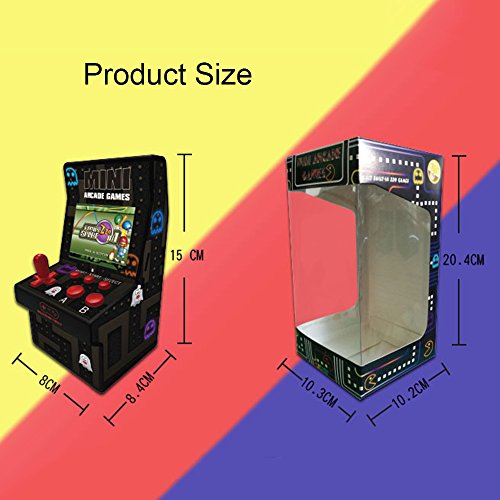 Goolsky 16 Bit Mini Classic Arcade Game Cabinet Machine Retro Handheld Video Player with Built-in 220 Games Portable Gaming Electronic Novelty Toys