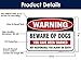 Beware of Dog Sign, You Have Been Warned, 10x7 Inches, Rust Free .040 Aluminum, Fade Resistant, Made in USA