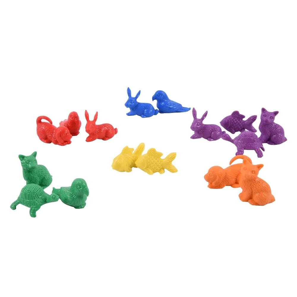 a2bsales Sorting Counters Starter Packs - Early Learning & Motor Skills Maths Toy - SEN Montessori (Pet - 24 Pk)