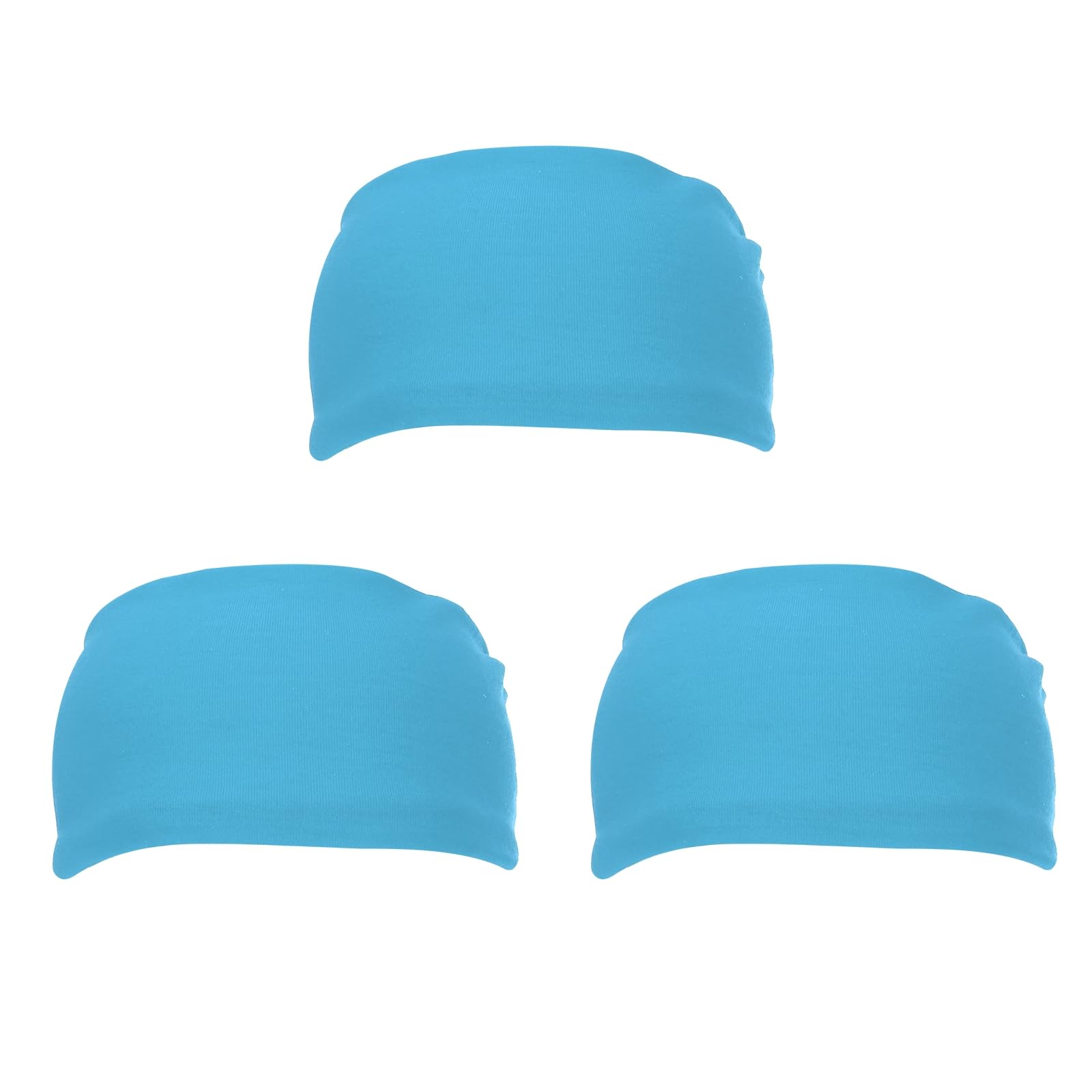 Photo 1 of PATIKIL Sport Headbands for Men 7" x 4", 3 Pcs Running Sweat Bands Sweat Absorbing Head Band for Women Workout Basketball Yoga Gym, Light Blue