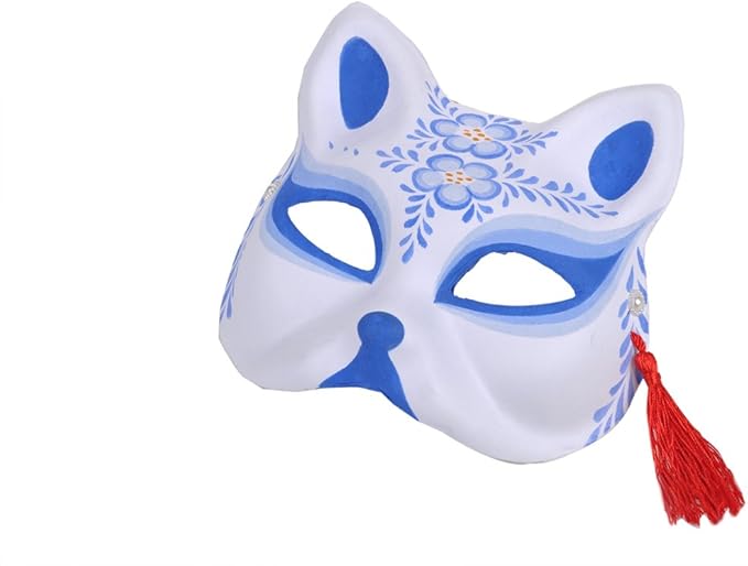 Amazon 狐のお面 きつねのおめん 手描く 手作り 覆面 マスク 仮面 変装舞踏会 学園祭 イベント ハロウィーン コスプレ道具 小物 Bmj00 1 アニメ専線 コスプレ 仮装 通販