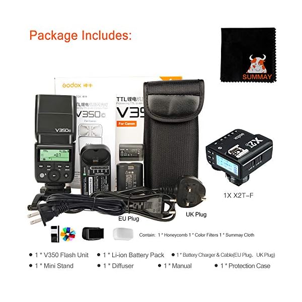 GODOX V350F TTL Flash Speedlite Mini Blitz HSS 1/8000S GN36 2000mAh Wiederaufladbare Akku Master Slave Kamera Blitzgerät… – Bild 8