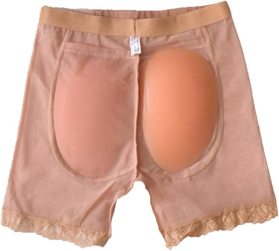 Fcxddyig Womens Butt Pads Silicone Fake Buttock Briefs Lifter Padded Control Panties Underwear Shapewear Boyshorts (M)