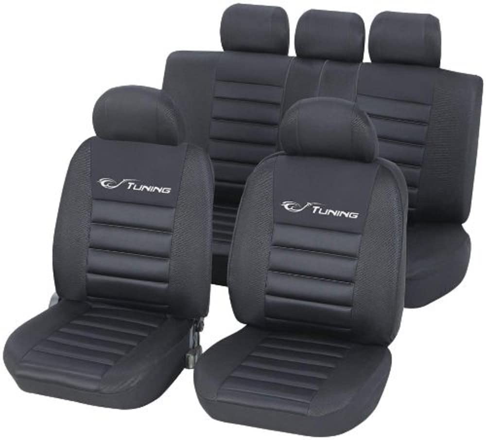 Unitec 'Tuning' 84953 Car Seat Cover Set Black
