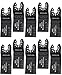 Oshlun MMC-0310 Standard HCS Oscillating Tool Blade with Quick-Fit Arbor for Standard and Quick Change Tools, 1-1/3-Inch, 10-Pack