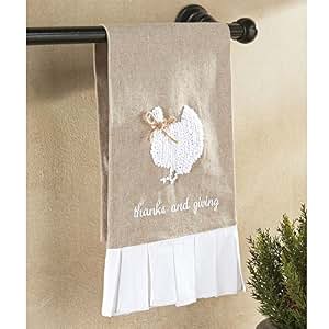 Amazon.com: Mud Pie Turkey French Knot Towel: Home & Kitchen