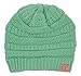 Funky Junque Solid Ribbed Beanie - Seafoam
