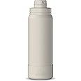 Hydrapeak 26oz Sport Insulated Water Bottle with Chug Lid, Leak & Spill Proof, Keeps Drinks Cold for 24 Hours, Hot for 12 Hours, Premium Stainless Steel Water Bottles (26oz, Stone)