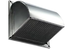 Outdoor Wall Vent Cover, Stainless Steel Exhaust Hood Vent Cap, 4" 6" 12" 20" Kitchen Exhaust Fan Ventilation Cover Square Ai
