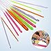 Tinksky 12 Sizes Colorful Plastic Carpet Crochet Hooks Knitting Needles 3.5mm to 12.0mm with Cable
