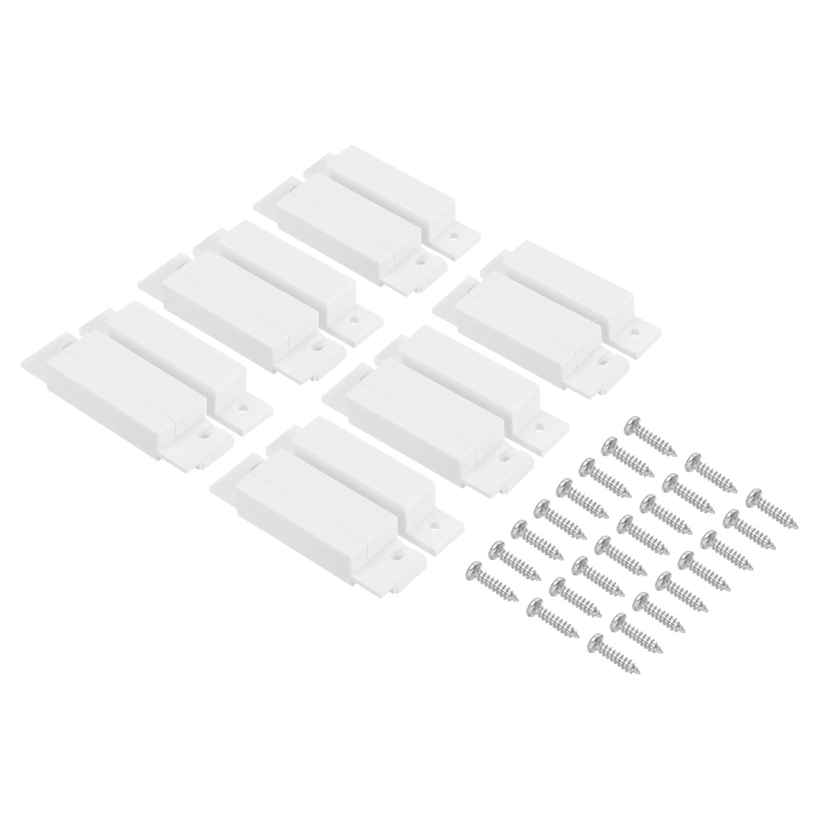 PATIKIL Magnetic Reed Switch, 6 Sets Normally Closed NC Wired Surface-Mounted Door Window Contact Switch for Home Security
