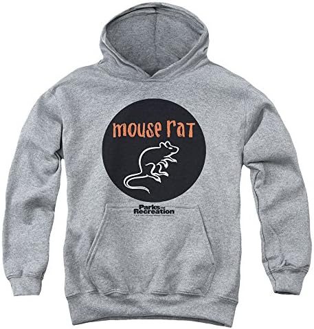 Parks and Recreation Mouse Rat Circle Big Boys Pullover Hoodie HEATHER XL