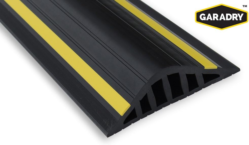 Weather Stop 40mm High Garage Door Threshold Seal Kit 4.34m (14'3") | Black/Yellow PVC | Complete Kit | Adhesive Included