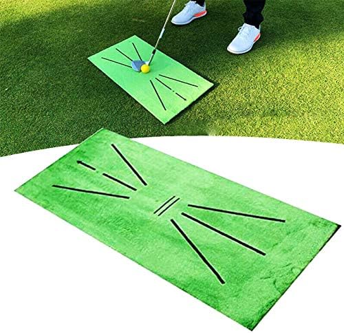 None Brand Golf Training Mat Portable Swing Detection Batting Mat Mini Golf Practice Training Aid Rug Golf Strike Impact mat Feedback for Home Office Outdoor ACU-Strike Soft Velvet Turf