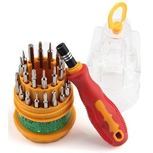 MorningVale Jackly Magnetic Screw Driver 31 in 1 Tool Kit (Yellow)