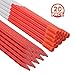 Tingyuan Driveway Markers with Reflective Tape Snow Stakes, Orange, Pack of 20