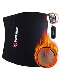 WIN.MAX Waist Trimmer Belt,Waist Trainer for Men and Women,Slim Body Sweat,Stomach Fat Burner,Adjustable Weight Loss Wrap,Premium Exercise Ab Bel,Low Back and Lumbar Support with Sauna Effect
