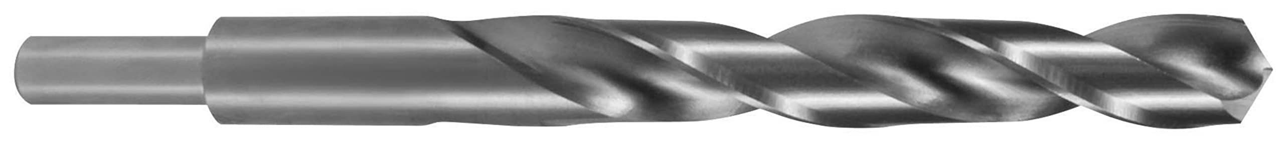 RUKO HSS-G Twist Drill Bit with Reduced Shank, DIN 338, Type N, Bright Finish, 19.5 mm Diameter, 198 mm Length, R2004190