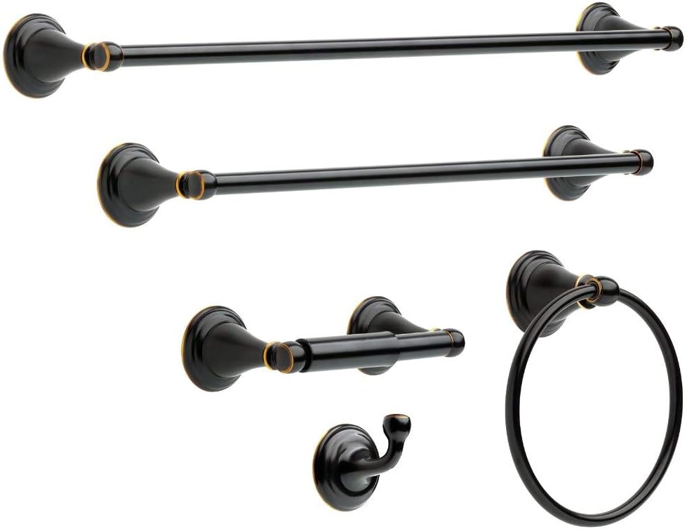 Delta Faucet Bathroom Accessories 70035-OB Windemere Bathroom Sets, Towel Hook, Delta Oil Rubbed Bronze - Bath Towel Hooks - 