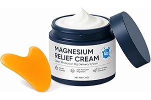 Magnesium Joint & Muscle Relief Cream – Deep Absorption Magnesium Chloride Formula, Fast-Absorbing Non-Greasy Body Lotion for