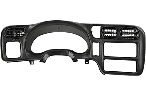 ALLGOOD Dashboard Dash Trim Bezel Cover Black Single Din Compatible with Chevy Blazer S10/GMC Jimmy Sonoma 1998-2000 2000-2004 (Not fit double din)