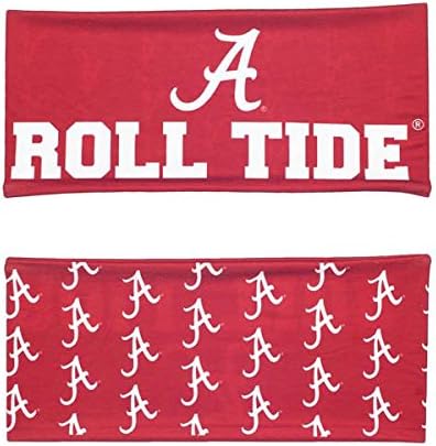 NCAA Alabama Crimson Tide Reversible Team Color Wide Headband, Red/White