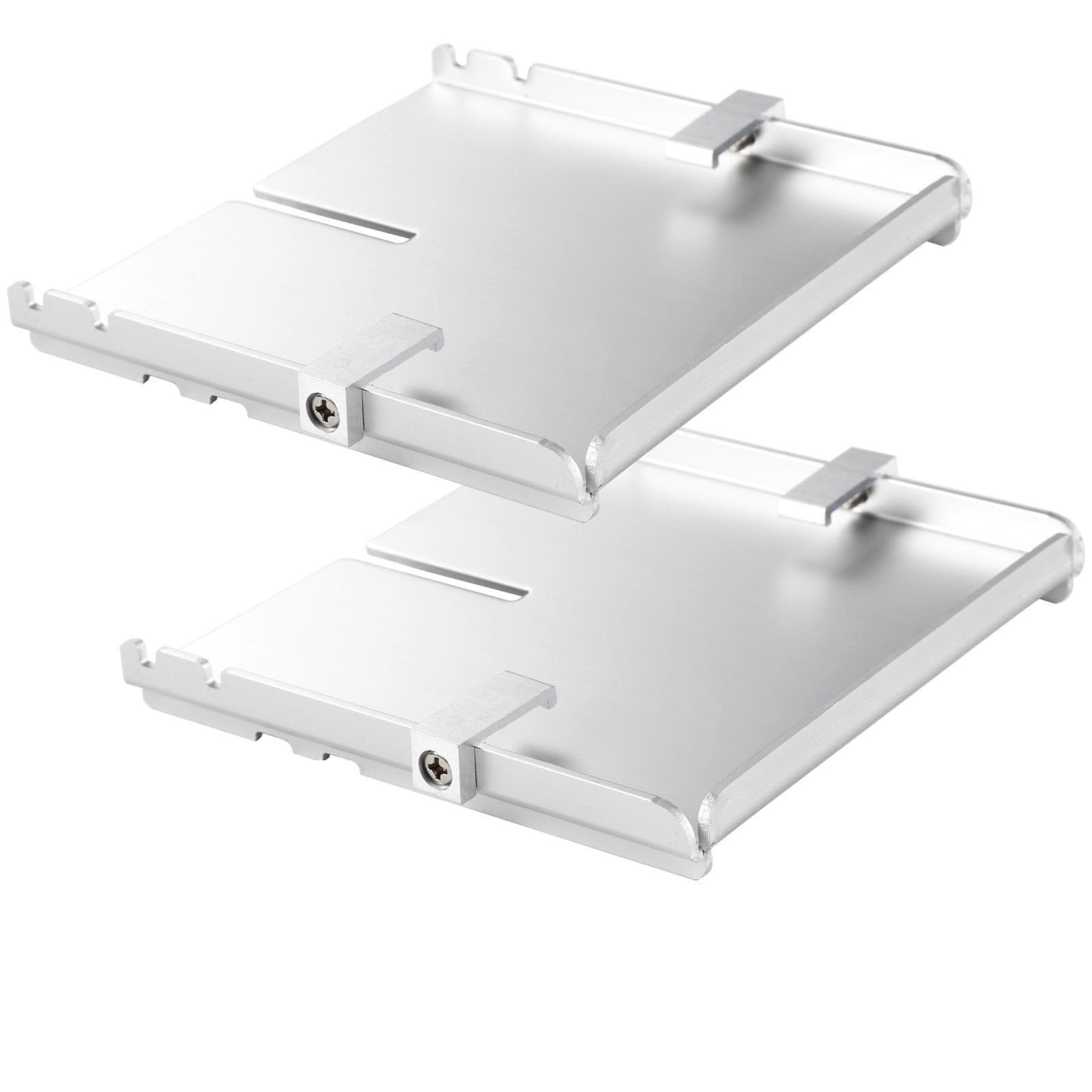 lasuroa 2pcs Wood Stove Fan Bracket for Mr Heater, Aluminum Heat Powered Stove Fan Accessory with Fixing Clips Screws for Fixing Stove Fan Compatible with Mr. Heater Buddy MH9BX MH12HB MH18B