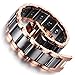 Mens Tungsten Bracelet, Black, Rose Gold,7.87