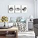 Wall Art for living room Canvas Prints Artwork bathroom Wall Decor Black and white Abstract Mountain geometric and animal Watercolor painting 3 Pieces Framed bedroom wall decorations Office Home Decor