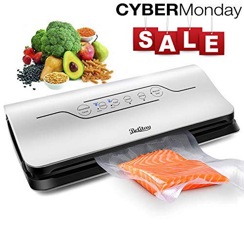 Vacuum Sealer,Betitay Automatic Vacuum Air Sealing System For Dry & Moist Food Preservation with Marinator for Food Save,Touch Screen Universal Voltage,Sous Vide Assistant with BPA Free Bag Roll